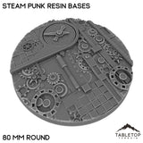 Tabletop Terrain Bases 80 mm / Single Steam Punk Resin Bases