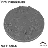 Tabletop Terrain Bases 80 mm / Single Swamp Resin Bases