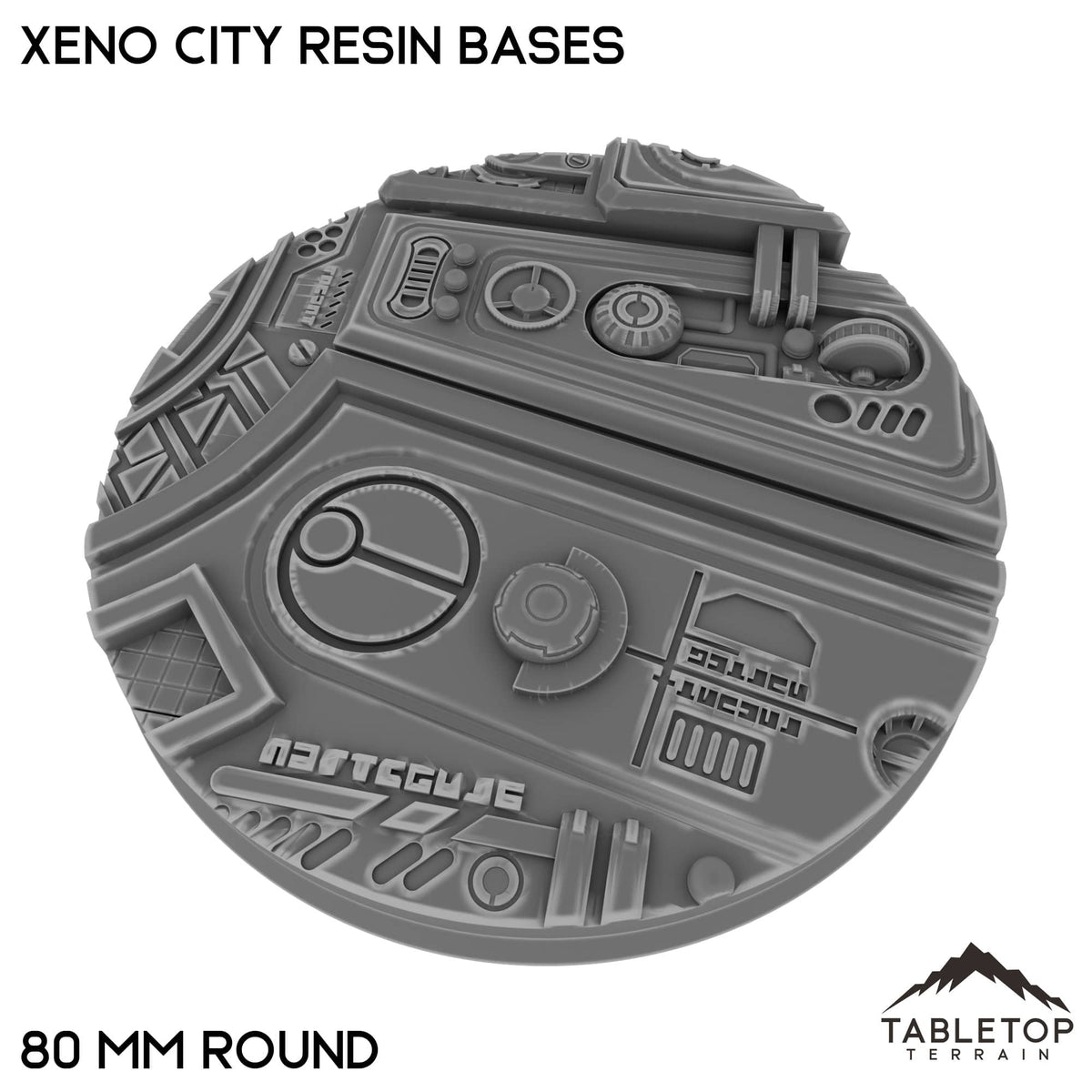 Tabletop Terrain Bases 80 mm / Single Xeno City Resin Bases