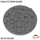 Tabletop Terrain Bases 90 mm / Single Basaltic Resin Bases