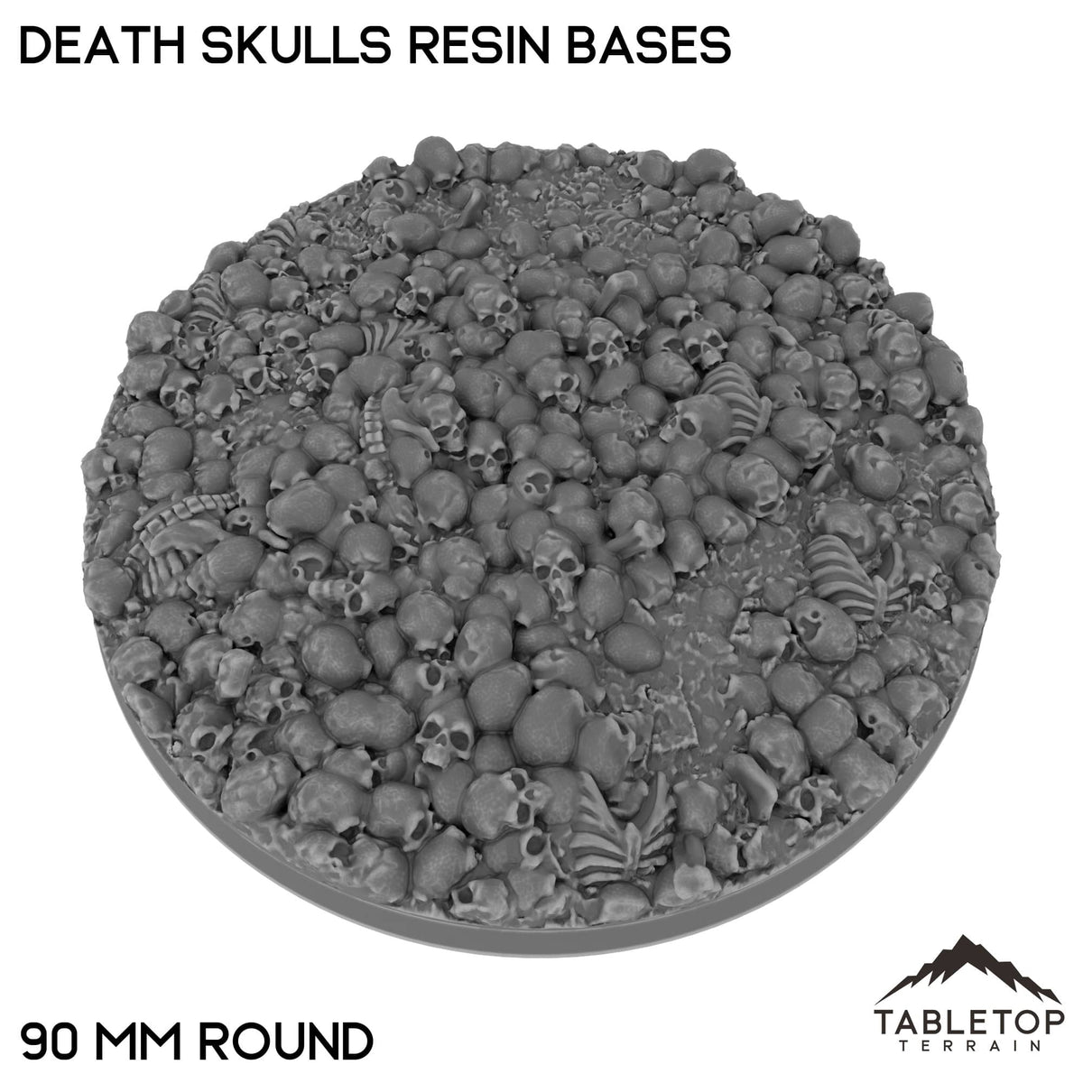 Tabletop Terrain Bases 90 mm / Single Death Skulls Resin Bases