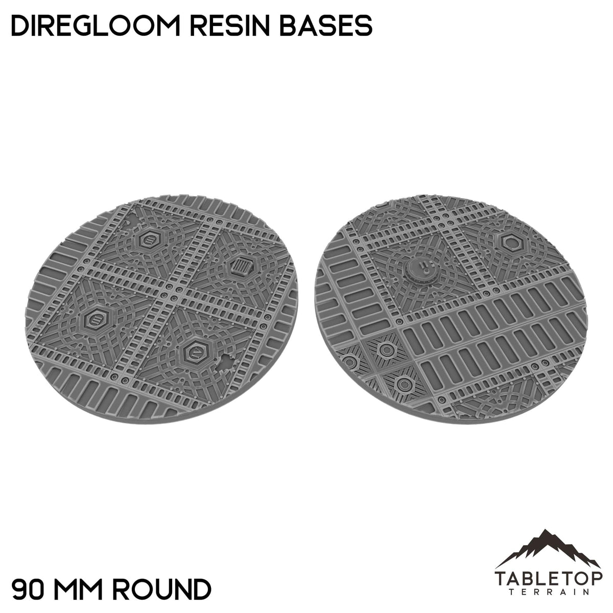 Tabletop Terrain Bases 90 mm / Single Diregloom Resin Bases