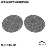 Tabletop Terrain Bases 90 mm / Single Diregloom Resin Bases