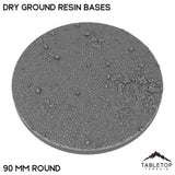 Tabletop Terrain Bases 90 mm / Single Dry Ground Resin Bases
