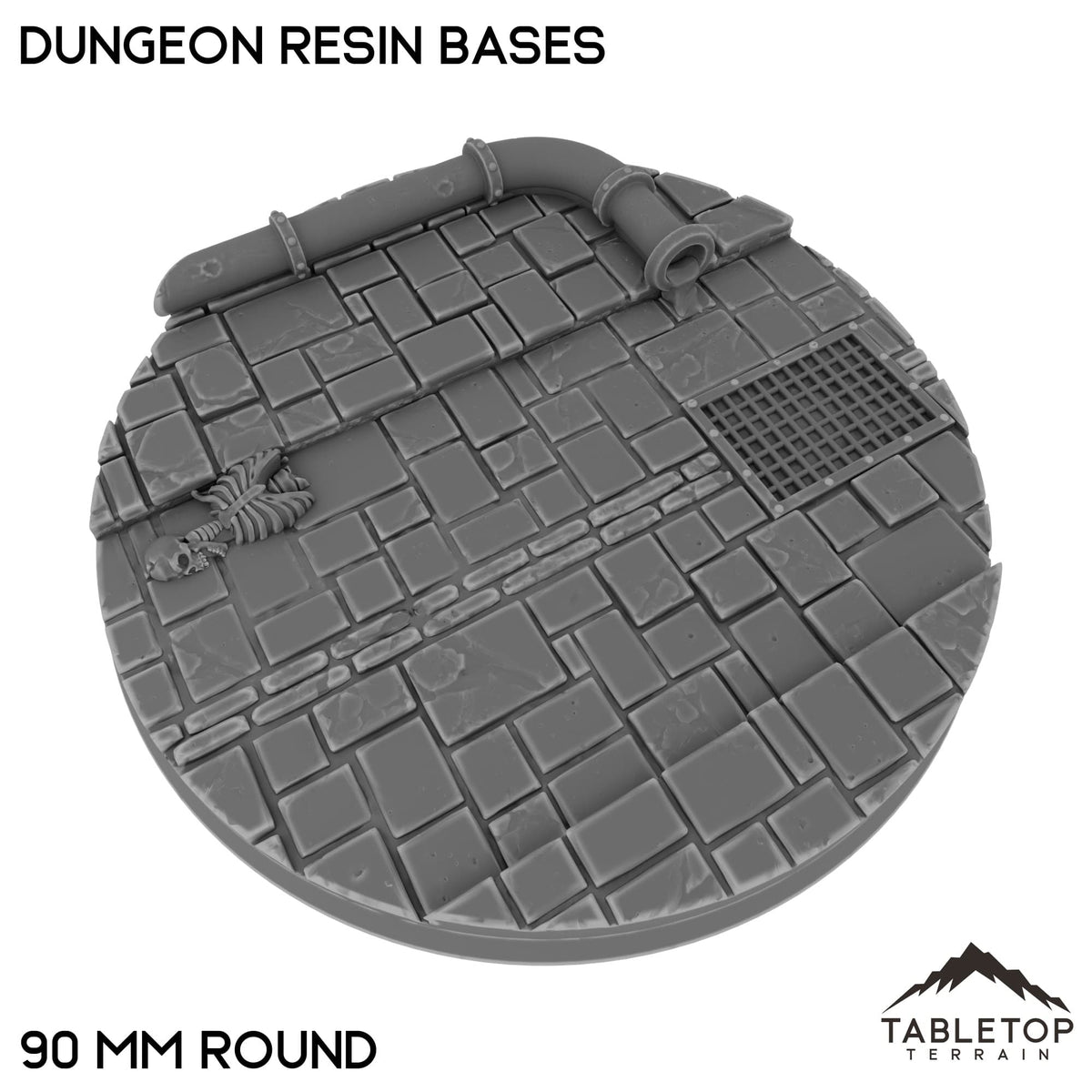 Tabletop Terrain Bases 90 mm / Single Dungeon Resin Bases