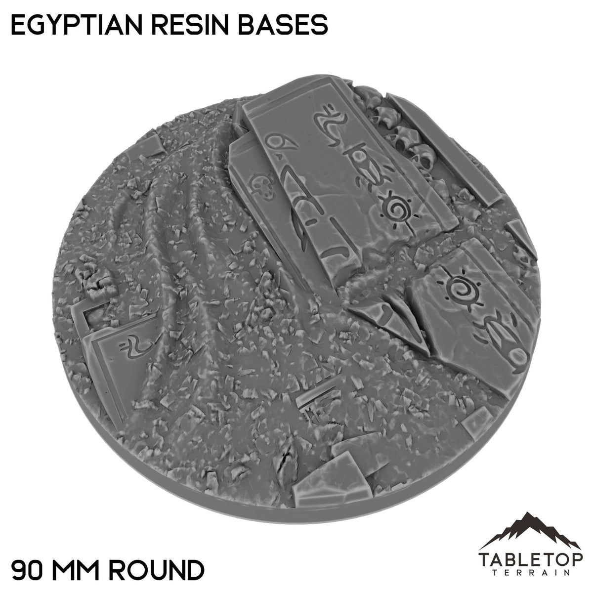 Tabletop Terrain Bases 90 mm / Single Egyptian Resin Bases