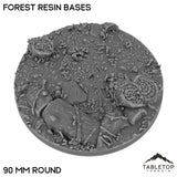 Tabletop Terrain Bases 90 mm / Single Forest Resin Bases