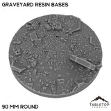 Tabletop Terrain Bases 90 mm / Single Graveyard Resin Bases