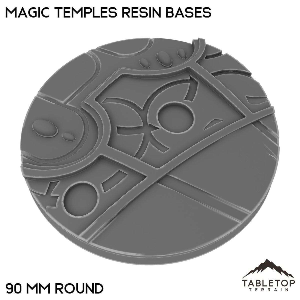Tabletop Terrain Bases 90 mm / Single Magic Temples Resin Bases