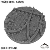 Tabletop Terrain Bases 90 mm / Single Mines Resin Bases