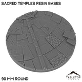 Tabletop Terrain Bases 90 mm / Single Sacred Temples Resin Bases