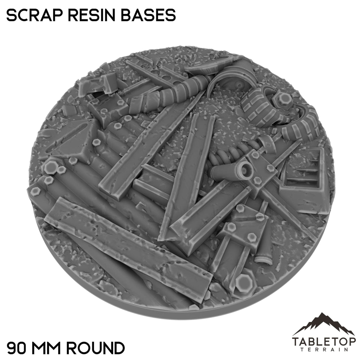 Tabletop Terrain Bases 90 mm / Single Scrap Resin Bases