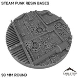 Tabletop Terrain Bases 90 mm / Single Steam Punk Resin Bases