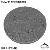 Tabletop Terrain Bases 90 mm / Single Swamp Resin Bases