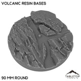 Tabletop Terrain Bases 90 mm / Single Volcanic Resin Bases