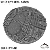 Tabletop Terrain Bases 90 mm / Single Xeno City Resin Bases