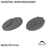 Tabletop Terrain Bases 90×52 mm oval / Single Ancestral Ruins Resin Bases