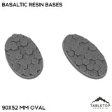 Tabletop Terrain Bases 90×52 mm oval / Single Basaltic Resin Bases