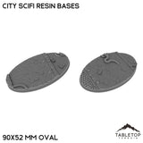 Tabletop Terrain Bases 90×52 mm oval / Single City SciFi Resin Bases