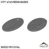Tabletop Terrain Bases 90×52 mm oval / Single City WWII Resin Bases
