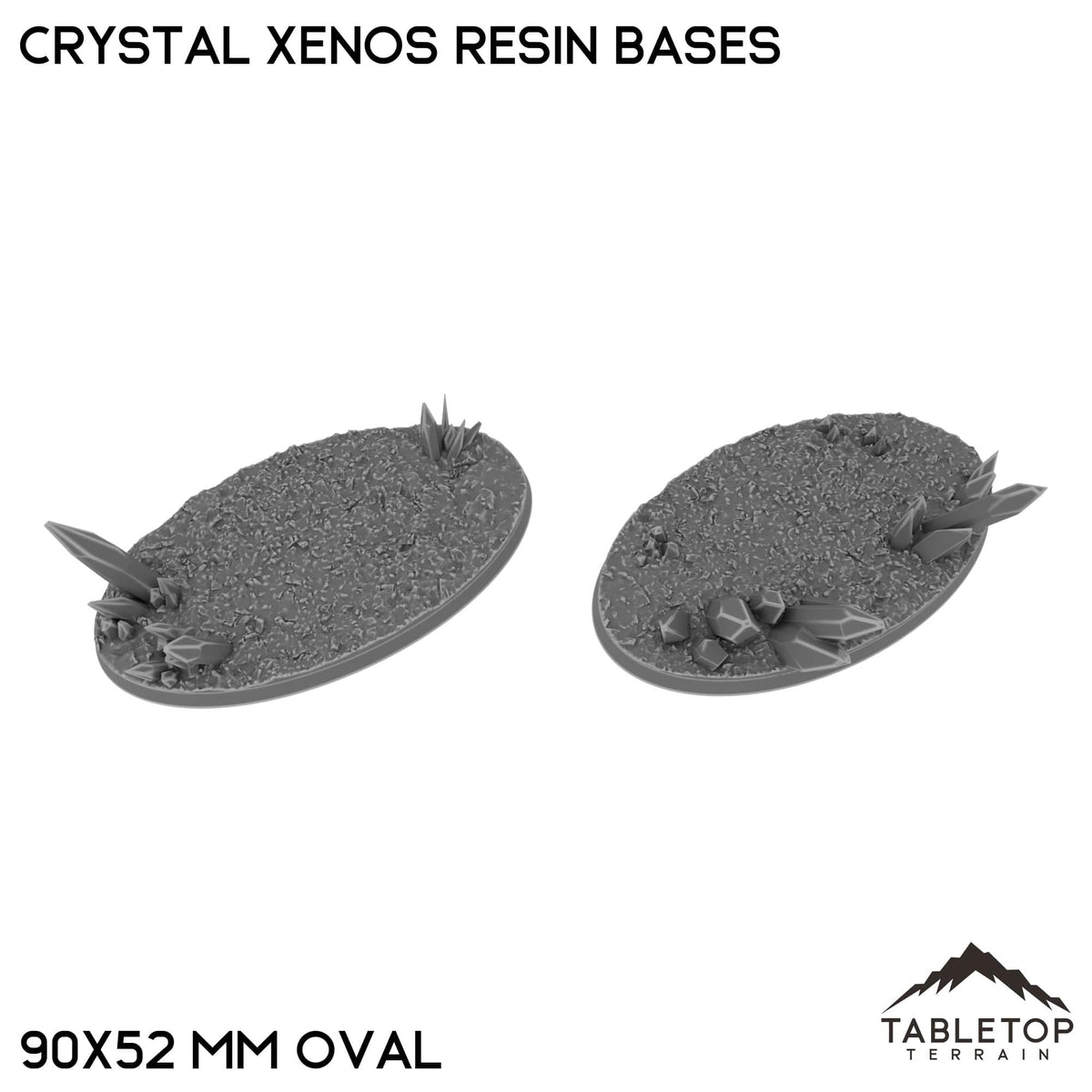 Tabletop Terrain Bases 90×52 mm oval / Single Crystal Xenos Resin Bases