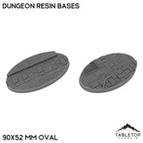 Tabletop Terrain Bases 90×52 mm oval / Single Dungeon Resin Bases