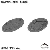Tabletop Terrain Bases 90×52 mm oval / Single Egyptian Resin Bases