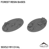 Tabletop Terrain Bases 90×52 mm oval / Single Forest Resin Bases