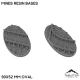 Tabletop Terrain Bases 90×52 mm oval / Single Mines Resin Bases