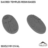 Tabletop Terrain Bases 90×52 mm oval / Single Sacred Temples Resin Bases