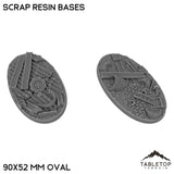 Tabletop Terrain Bases 90×52 mm oval / Single Scrap Resin Bases
