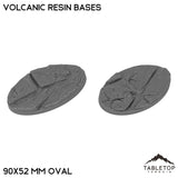 Tabletop Terrain Bases 90×52 mm oval / Single Volcanic Resin Bases