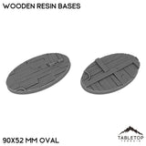 Tabletop Terrain Bases 90×52 mm oval / Single Wooden Resin Bases