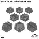 Tabletop Terrain Bases Hex / Single Rimworld Colony Resin Bases