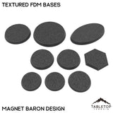 Tabletop Terrain Bases Textured FDM Bases