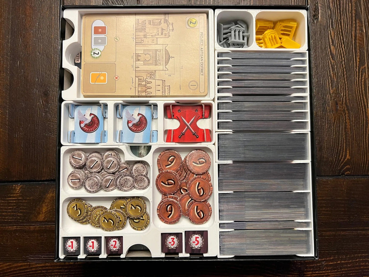 Tabletop Terrain Board Game Insert 7 Wonders (2nd Edition) with Expansions Board Game Insert / Organizer