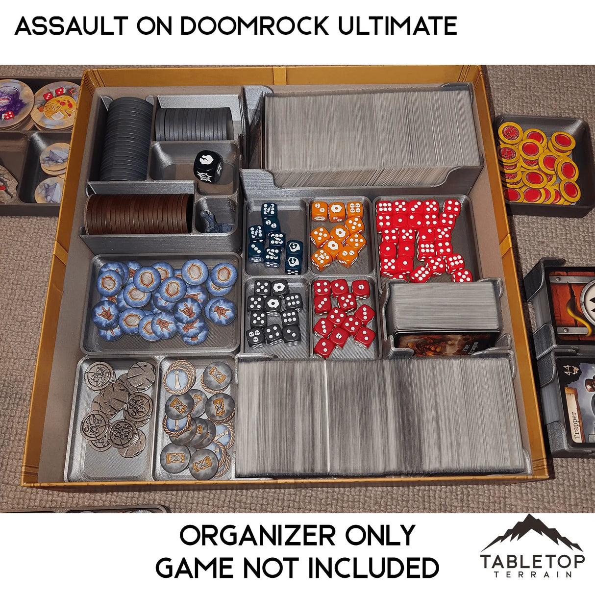 Tabletop Terrain Board Game Insert Assault on Doomrock Ultimate Edition Board Game Insert / Organizer