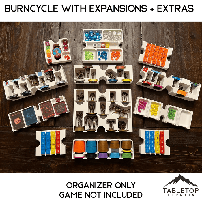 Tabletop Terrain Board Game Insert burncycle with Expansions and Extras Board Game Insert / Organizer