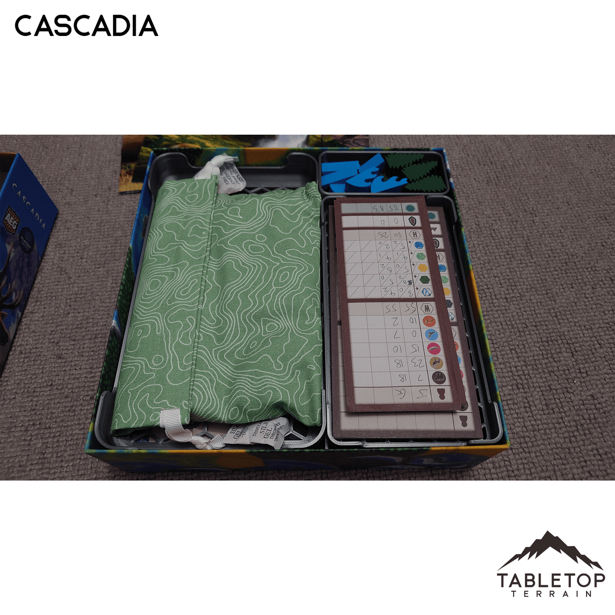 Tabletop Terrain Board Game Insert Cascadia and Landmarks Board Game Insert / Organizer