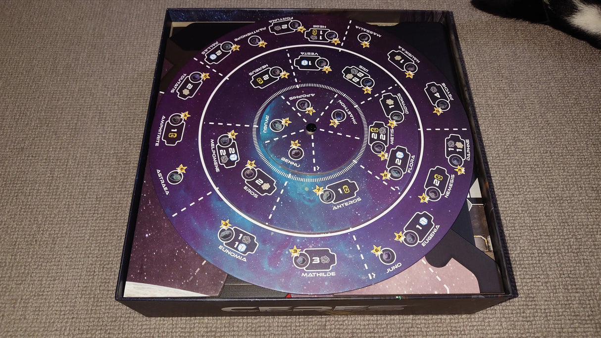 Tabletop Terrain Board Game Insert Ceres with Mars Contracts and Comets Board Game Insert / Organizer