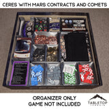 Tabletop Terrain Board Game Insert Ceres with Mars Contracts and Comets Board Game Insert / Organizer