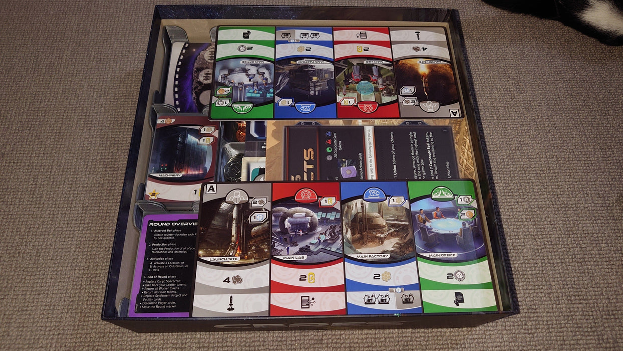 Tabletop Terrain Board Game Insert Ceres with Mars Contracts and Comets Board Game Insert / Organizer