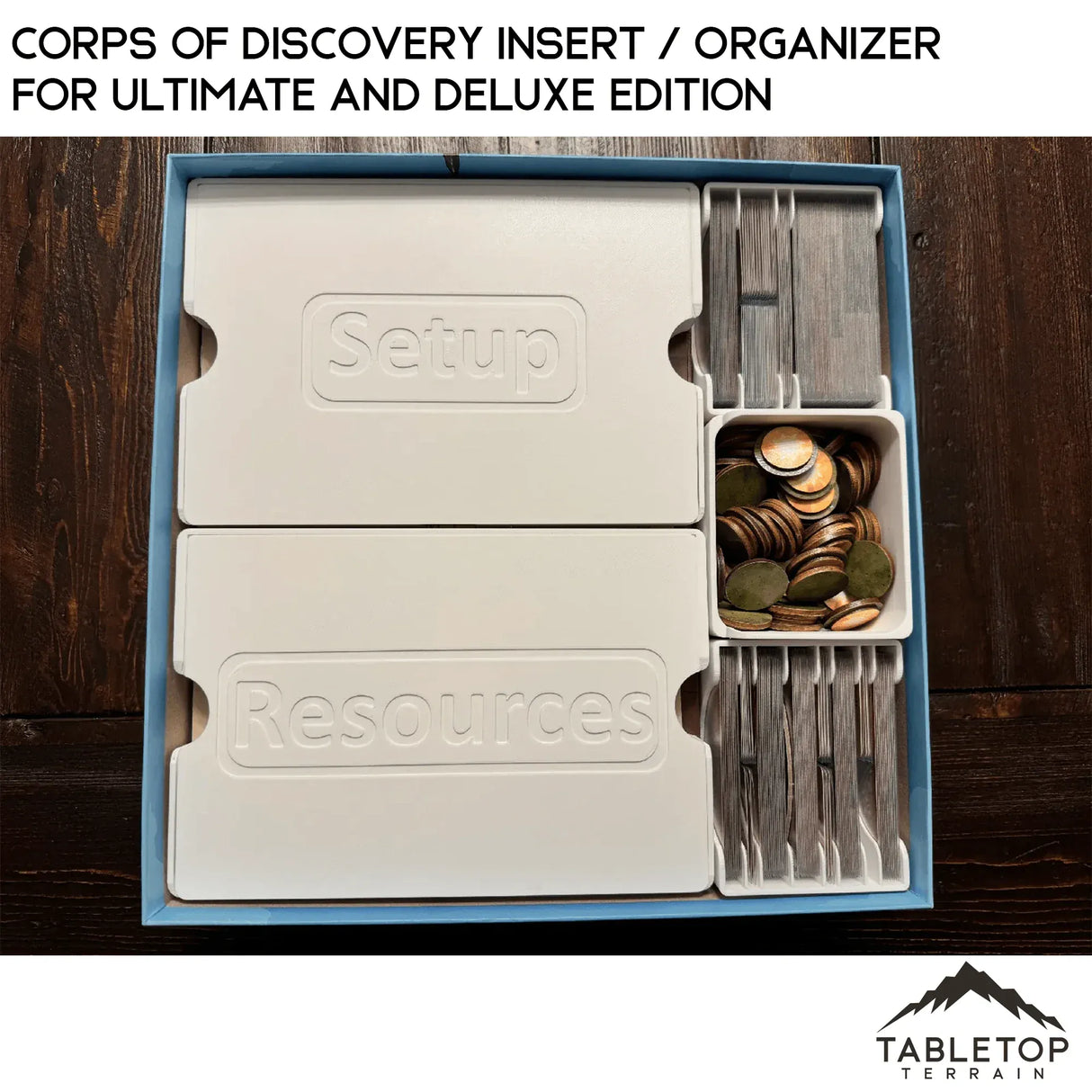 Tabletop Terrain Board Game Insert Corps of Discovery Insert / Organizer for Ultimate and Deluxe Edition