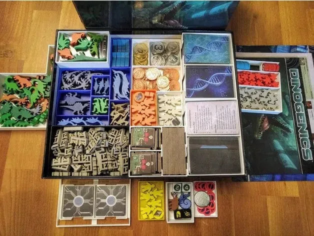 Tabletop Terrain Board Game Insert Dinogenics with Controlled Chaos Board Game Insert / Organizer