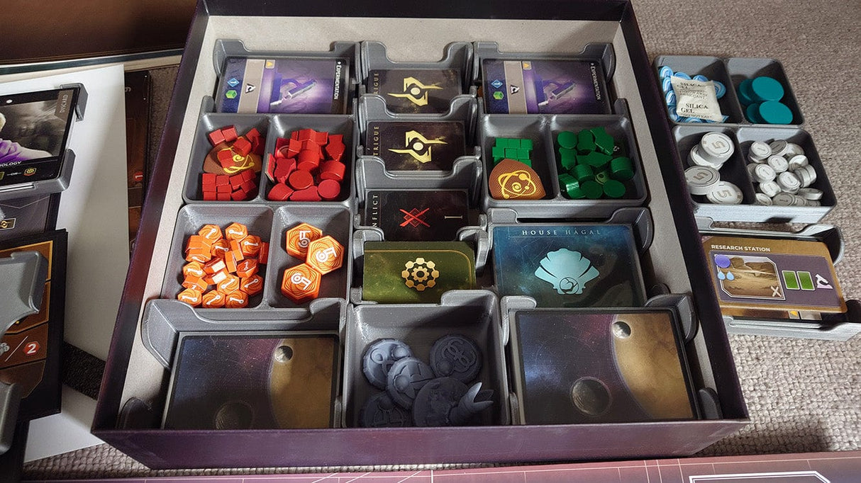 Tabletop Terrain Board Game Insert Dune: Imperium with Rise of Ix and Immortality expansions Board Game Insert / Organizer