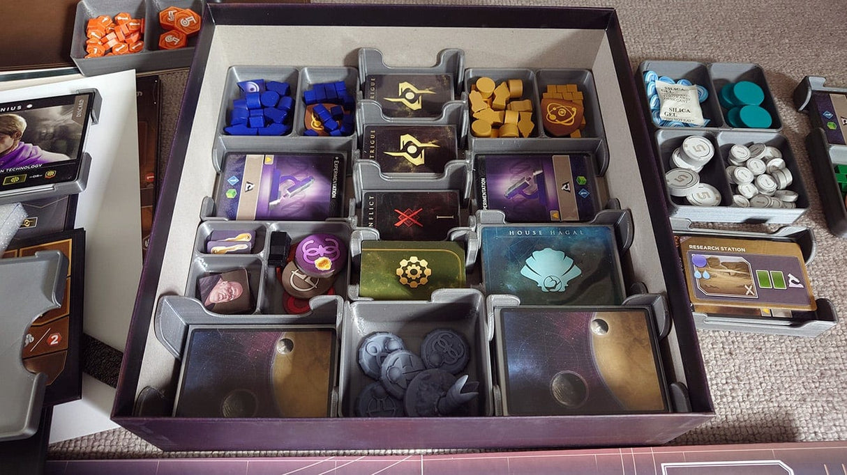 Tabletop Terrain Board Game Insert Dune: Imperium with Rise of Ix and Immortality expansions Board Game Insert / Organizer