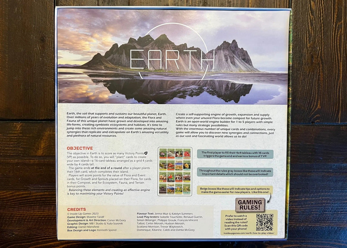 Tabletop Terrain Board Game Insert Earth and Kickstarter Extras Board Game Insert / Organizer