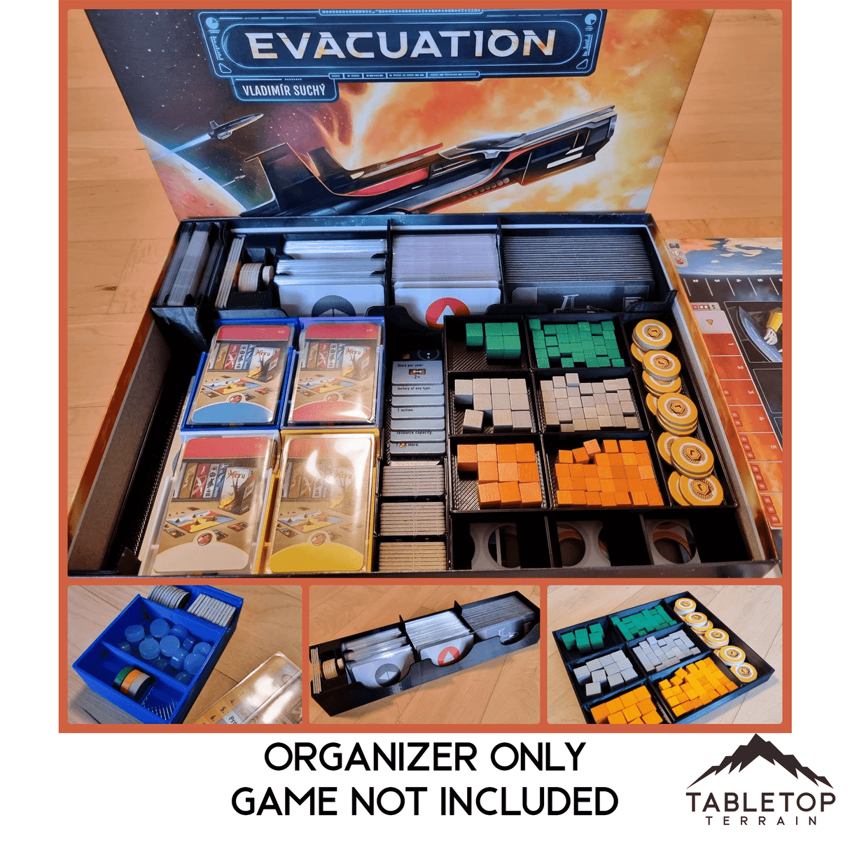 Tabletop Terrain Board Game Insert Evacuation Board Game Insert / Organizer