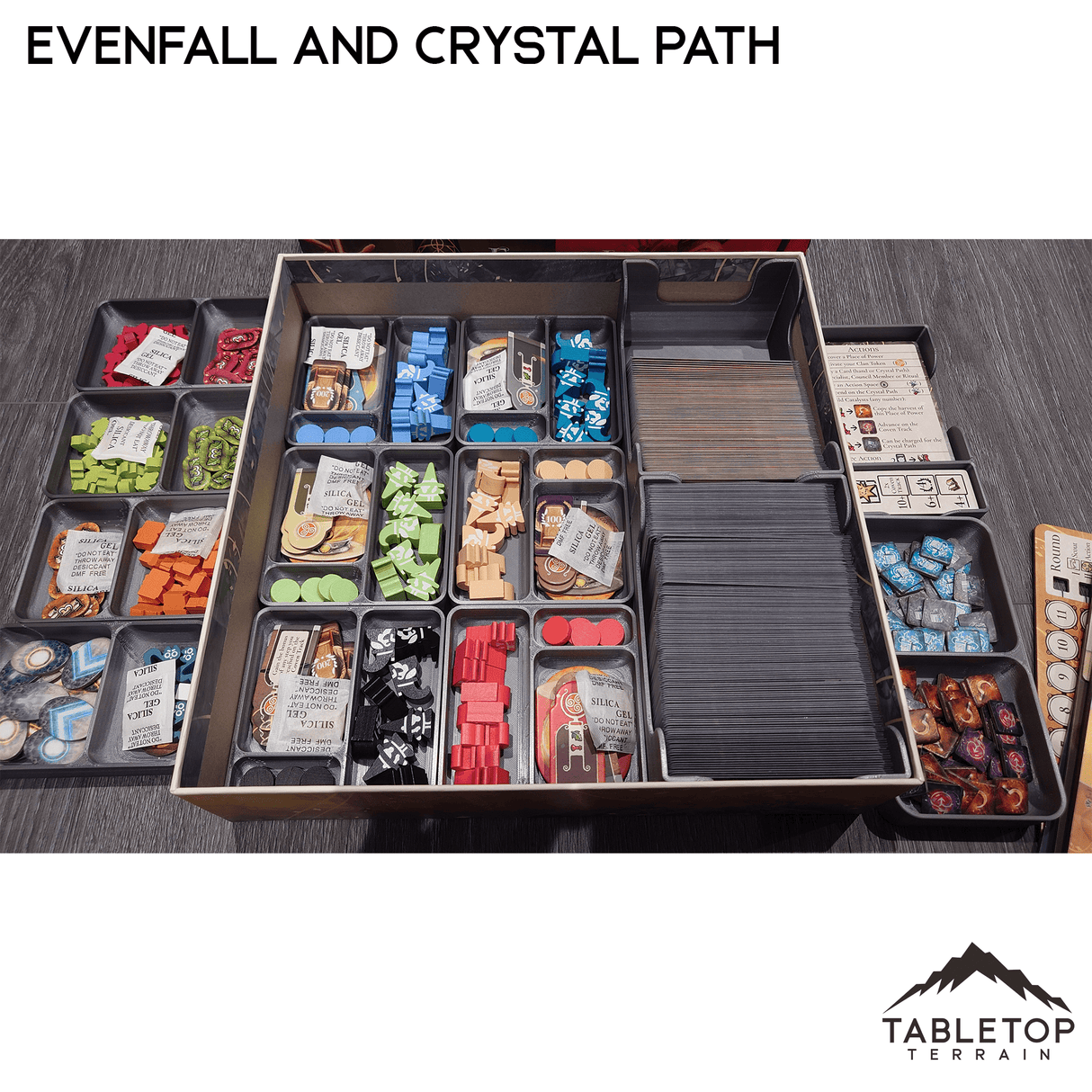 Tabletop Terrain Board Game Insert Evenfall and Crystal Path Board Game Insert / Organizer