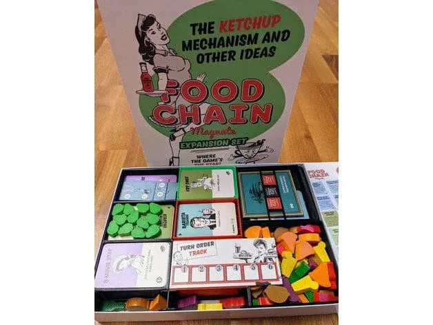 food chain magnate card sleeves Food Chain Magnate Ketchup Mechanism Board Game Insert / Organizer – Tabletop Terrain